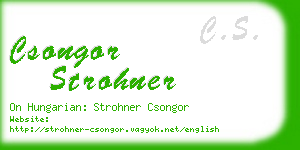 csongor strohner business card